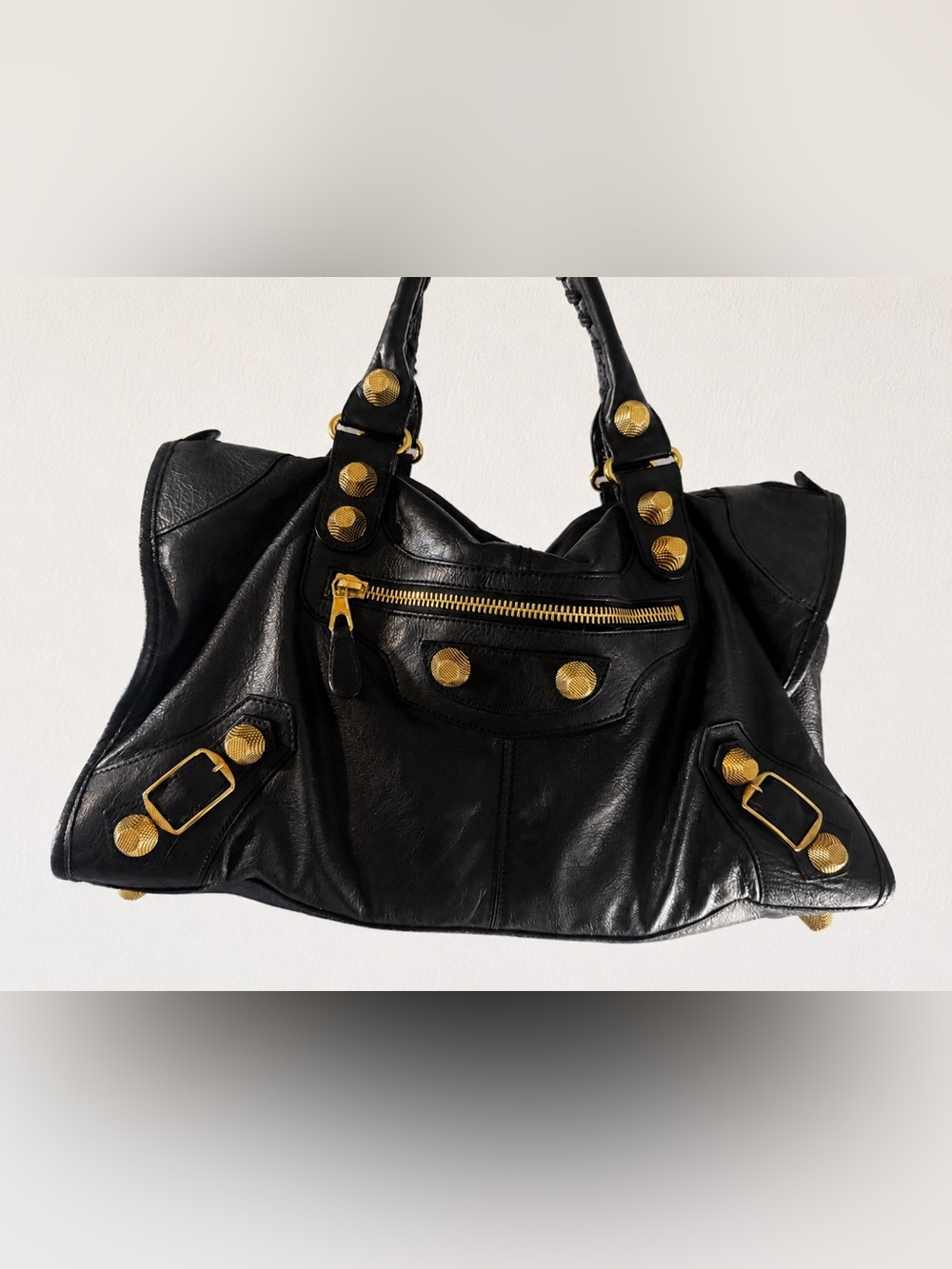 Balenciaga Black Giant21 Work GSH Leather Bag EUC Excellent Condition